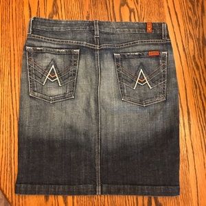7 For All Mankind denim skirt